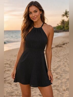 Classic Black Sleeveless Mini Dress - Elegant Everyday Fit